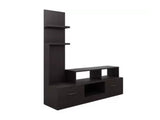 Home Full Engineered Wood TV Entertainment Unit In Black Finish