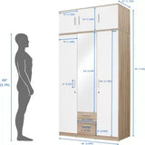 Zuari Niko with Loft Engineered Wood 3 Door Wardrobe