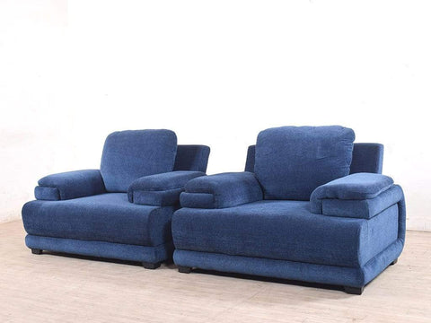 Rosario Five Seater Sofa Set In Blue Color (3+1+1)