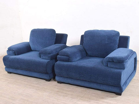 Rosario Five Seater Sofa Set In Blue Color (3+1+1)