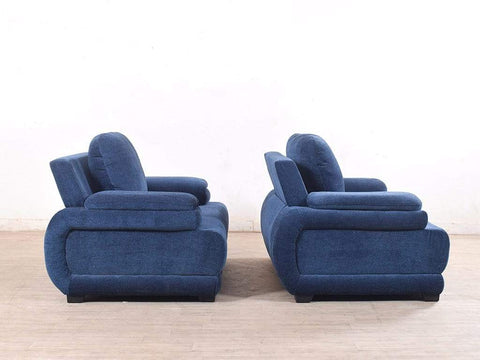 Rosario Five Seater Sofa Set In Blue Color (3+1+1)