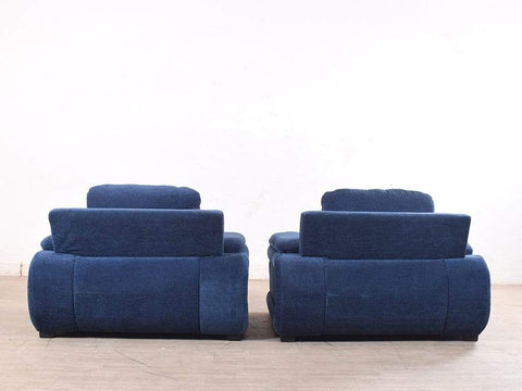 Rosario Five Seater Sofa Set In Blue Color (3+1+1)