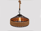 Modern Light Hemp Chandelier Light Ceiling Pendant Hanging Lamp