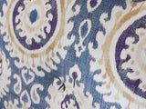 Valdemar High Back Two Seater Sofa In Blue Print