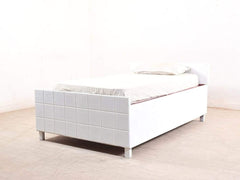 Valor Mini Queen Size Bed With Box Storage In White Finish