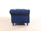 Winchester Three Seater Sofa In  Blue Fabric