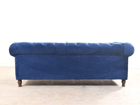 Winchester Three Seater Sofa In  Blue Fabric