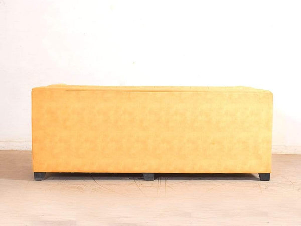 Windsor Three Seater Sofa In Premium Yellow Casa Bonita Fabric GMC Standard Sofa FN-GMC-006081